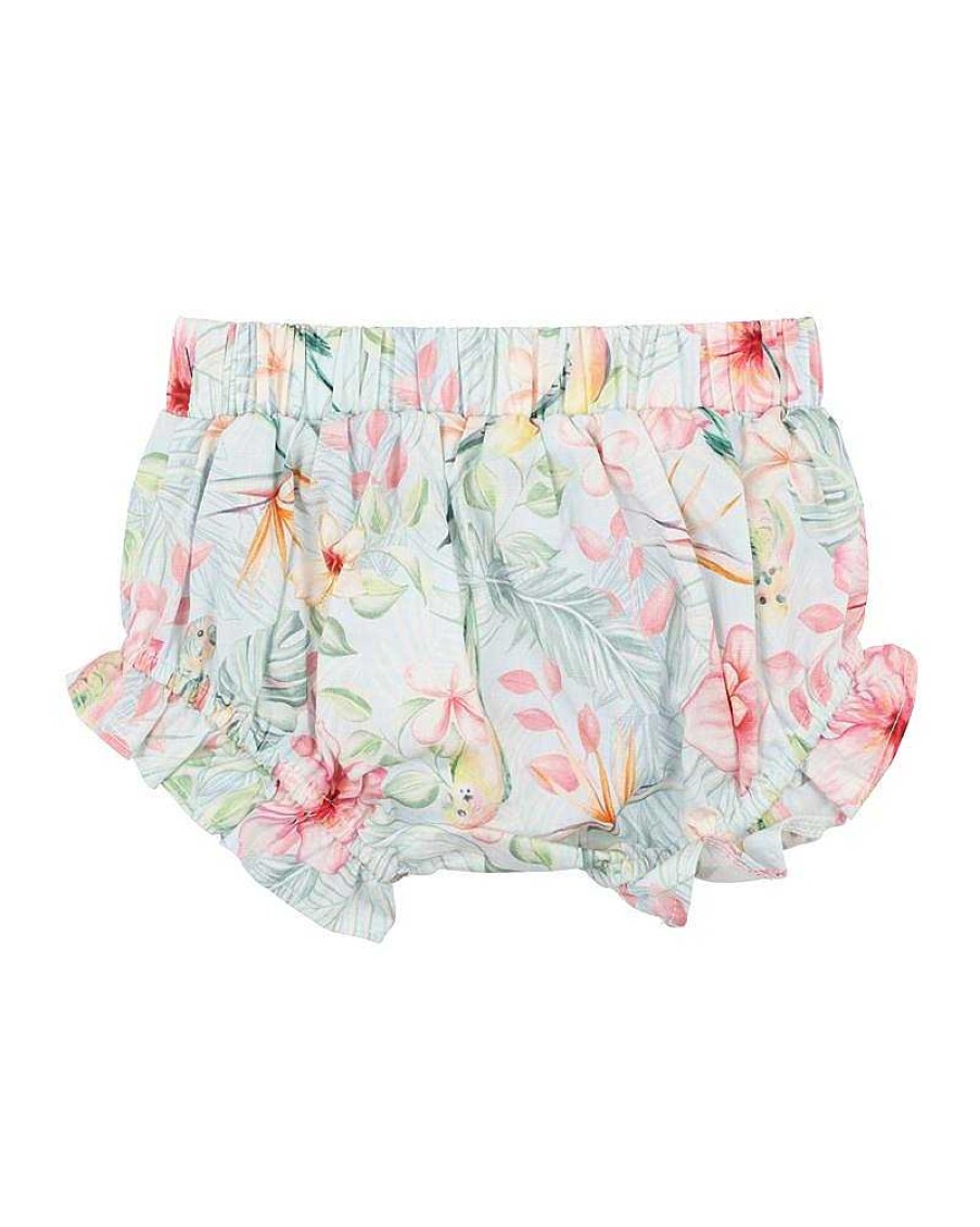 FOX & FINCH Budgie Blue Floral Shorts