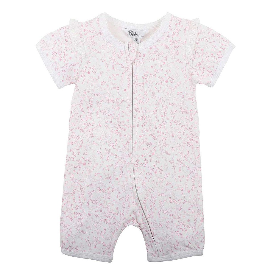 BÉBÉ Lola Fern Ss Zip Romper