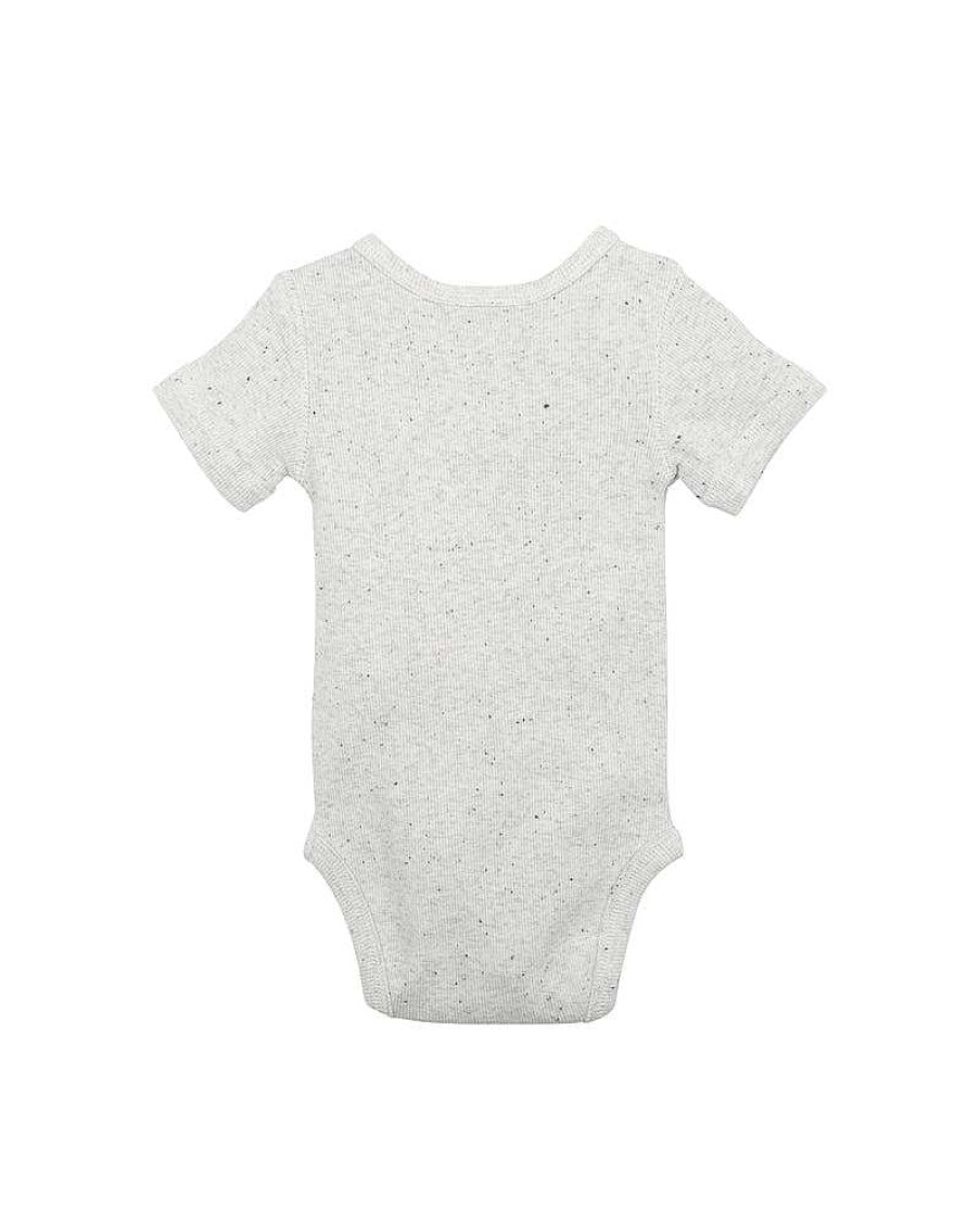 BEBE Blue Speckle Rib Bodysuit