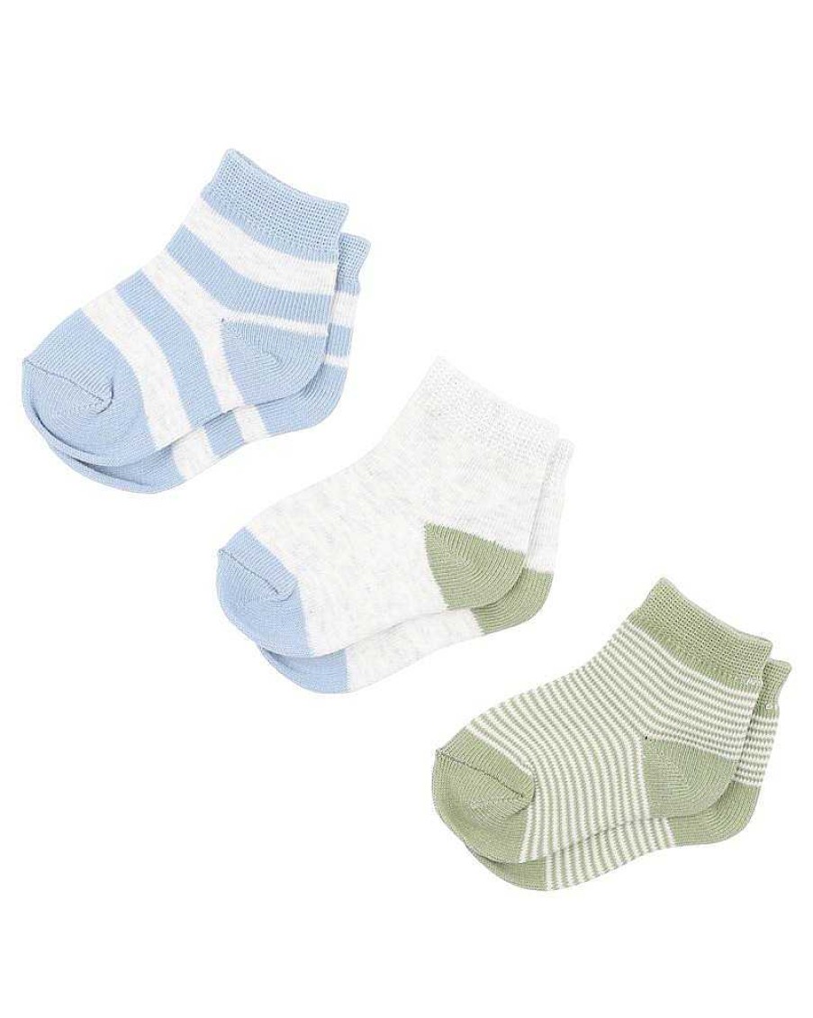 MINIHAHA 3 Pk Socks - Blues & Greens