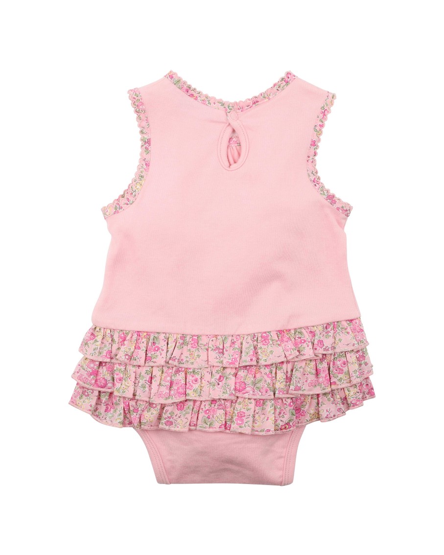 BÉBÉ Liberty Pale Pink Romper