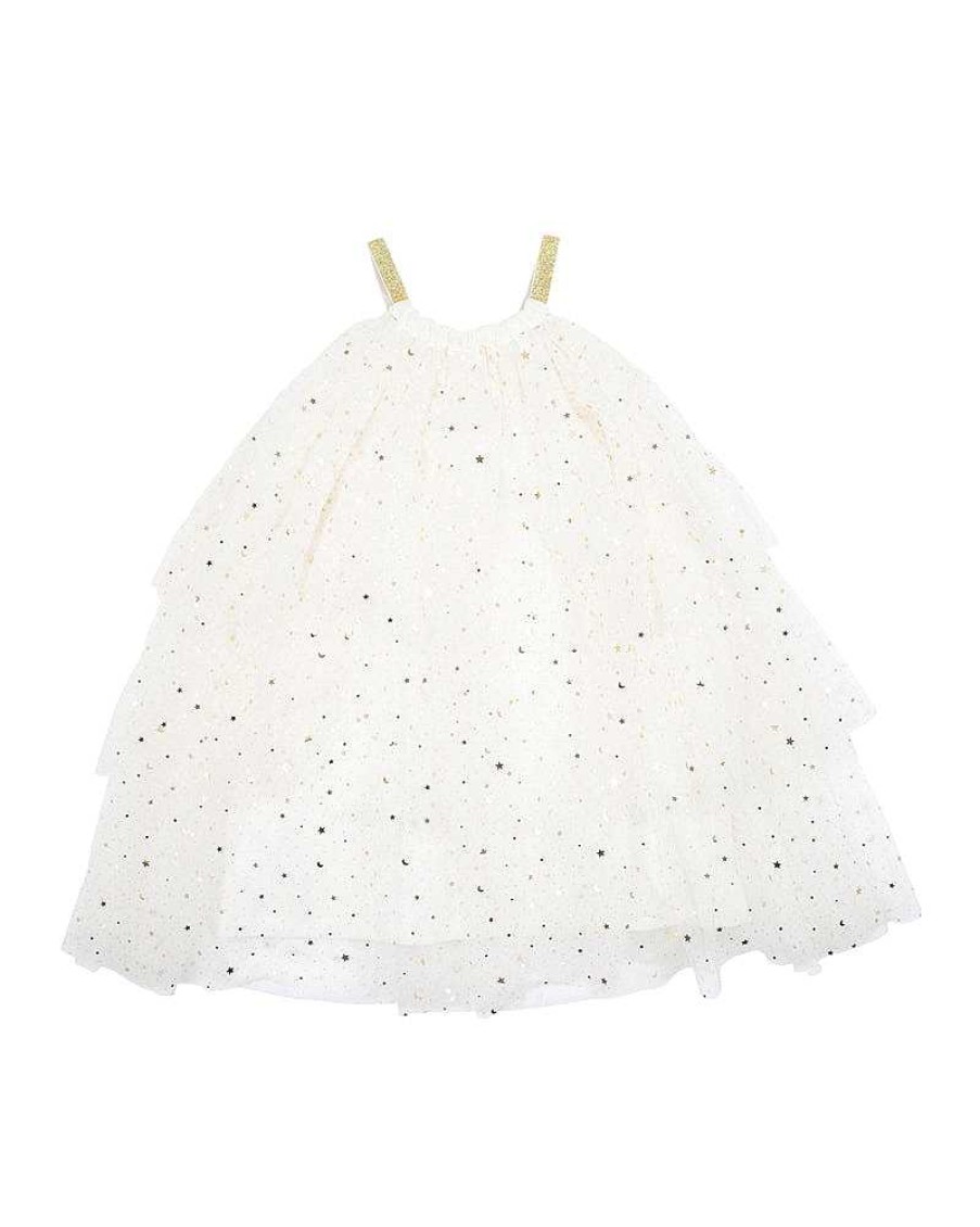 MINIHAHA Sparkly Tiered Dress 3-7Yrs