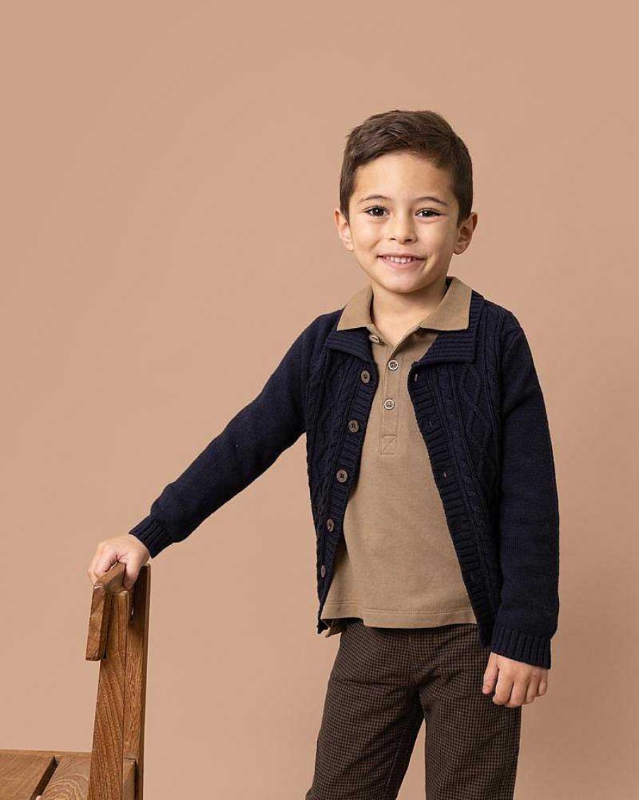 BEBE Liam Ls Polo Caramel 3-7 Yrs