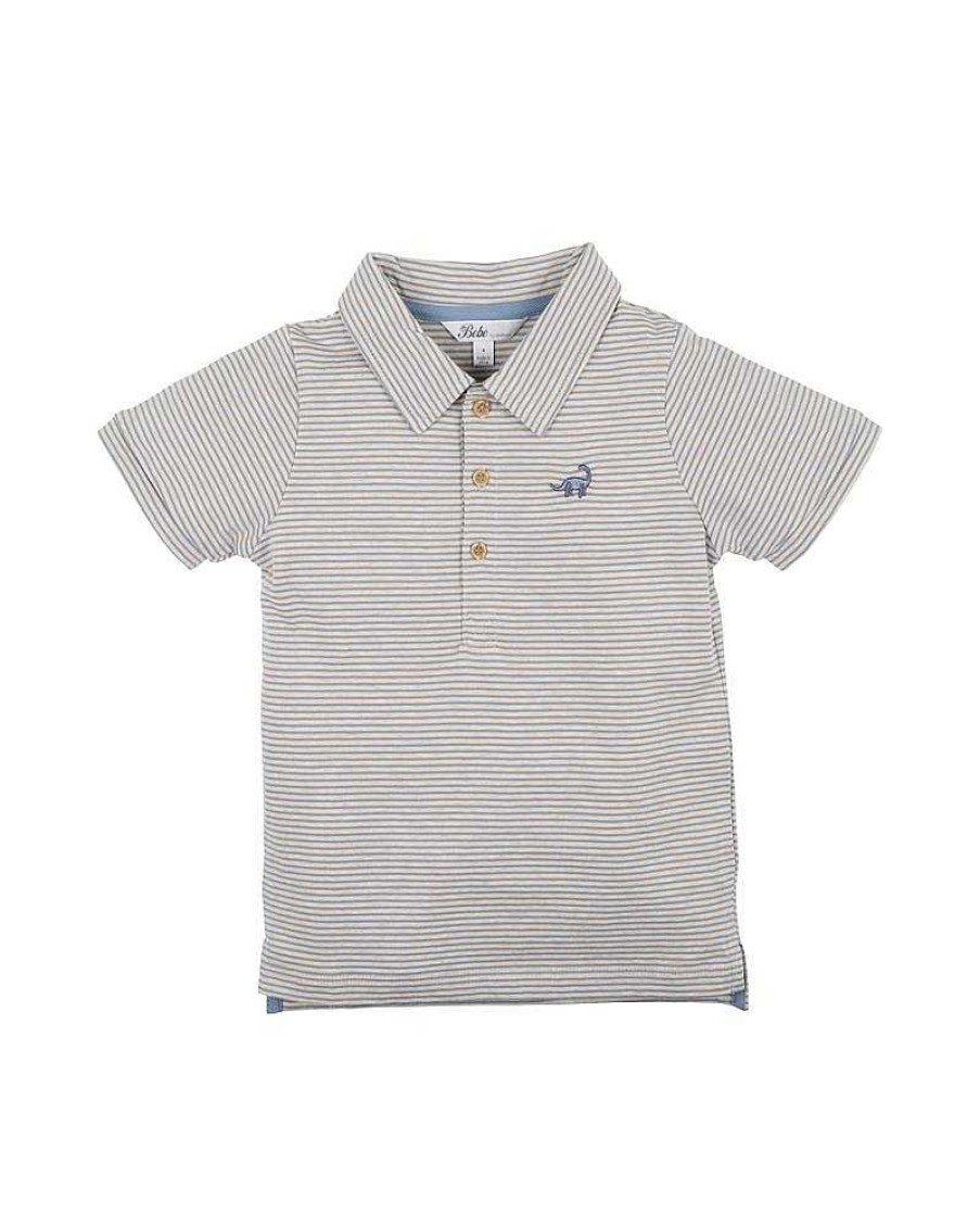 BEBE Dino Stripe Polo 3-5Yrs