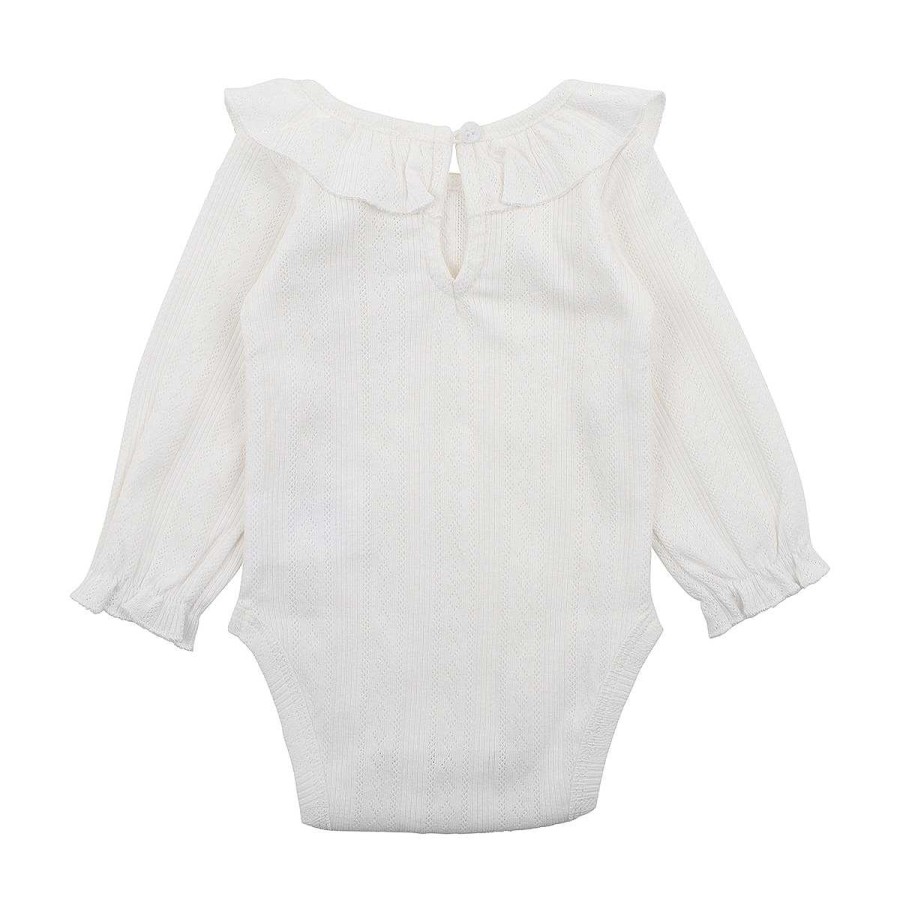 WHITE LABEL Cloud Pointelle Ls Bodysuit