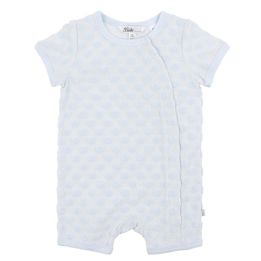 BÉBÉ Blue Spot Layette Short Sleeve Romper