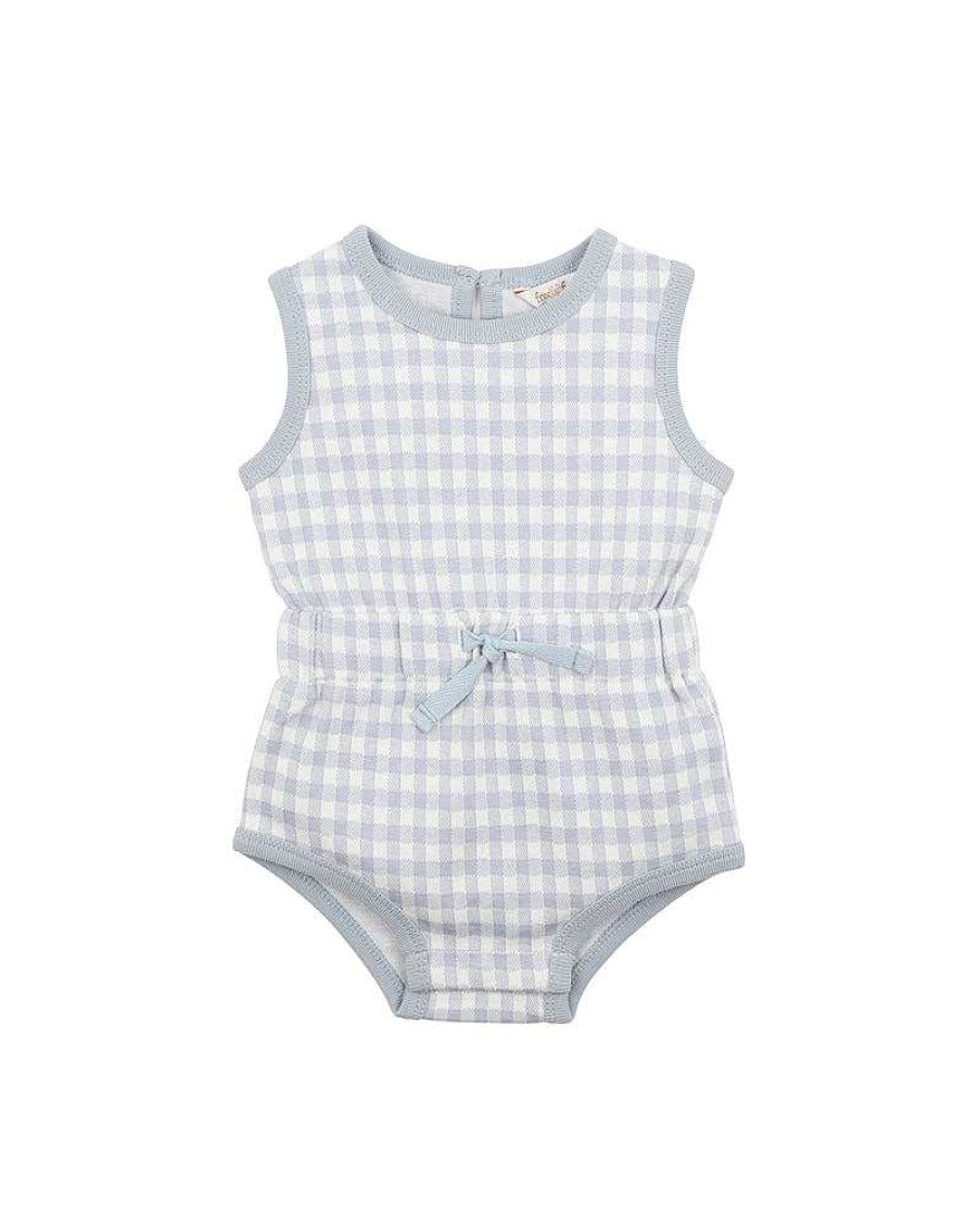 FOX & FINCH Blue Check Bodysuit