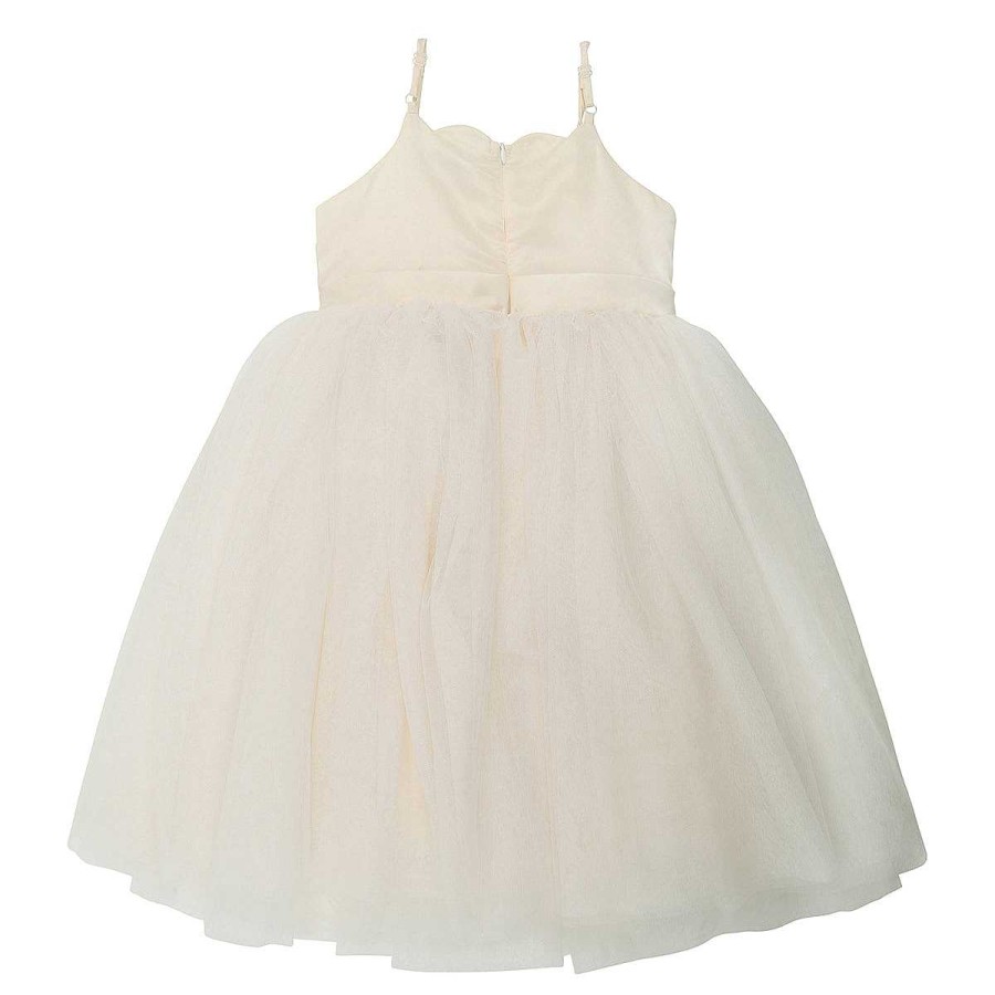 BÉBÉ Champagne Lace Bodice Dress 3-7Yrs