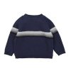 BEBE Indigo Stripe Wrap Jumper