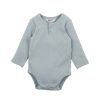 BEBE Sky Blue Rib Bodysuit