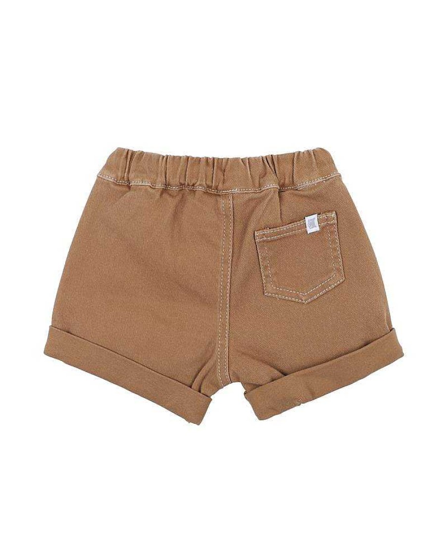 FOX & FINCH Tan Denim Shorts