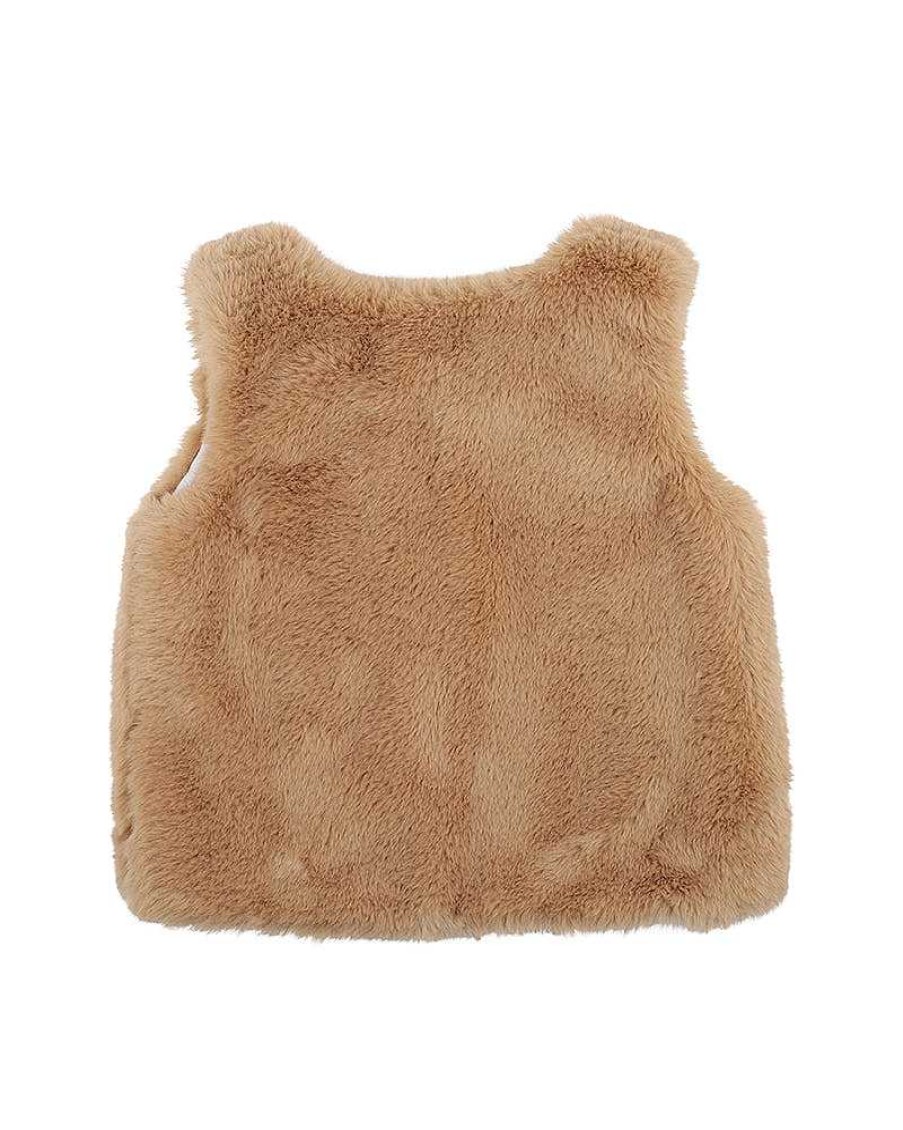 BEBE Faye Faux Fur Vest 3-7Y