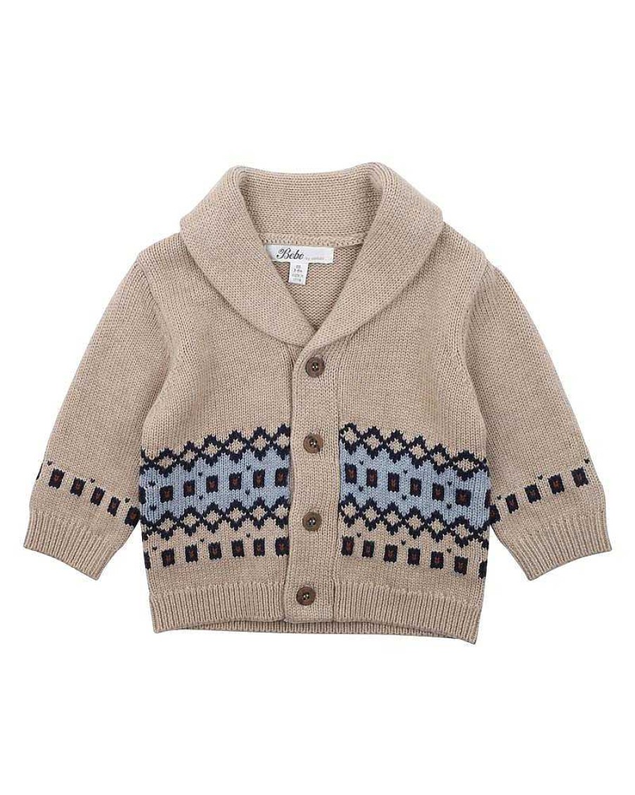 BEBE Liam Fairisle Knitted Cardigan