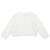 BEBE White Scalloped Edge Cardigan