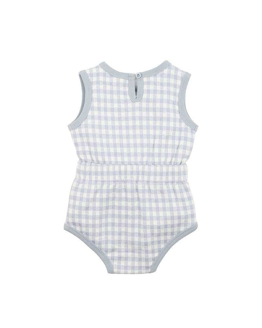 FOX & FINCH Blue Check Bodysuit