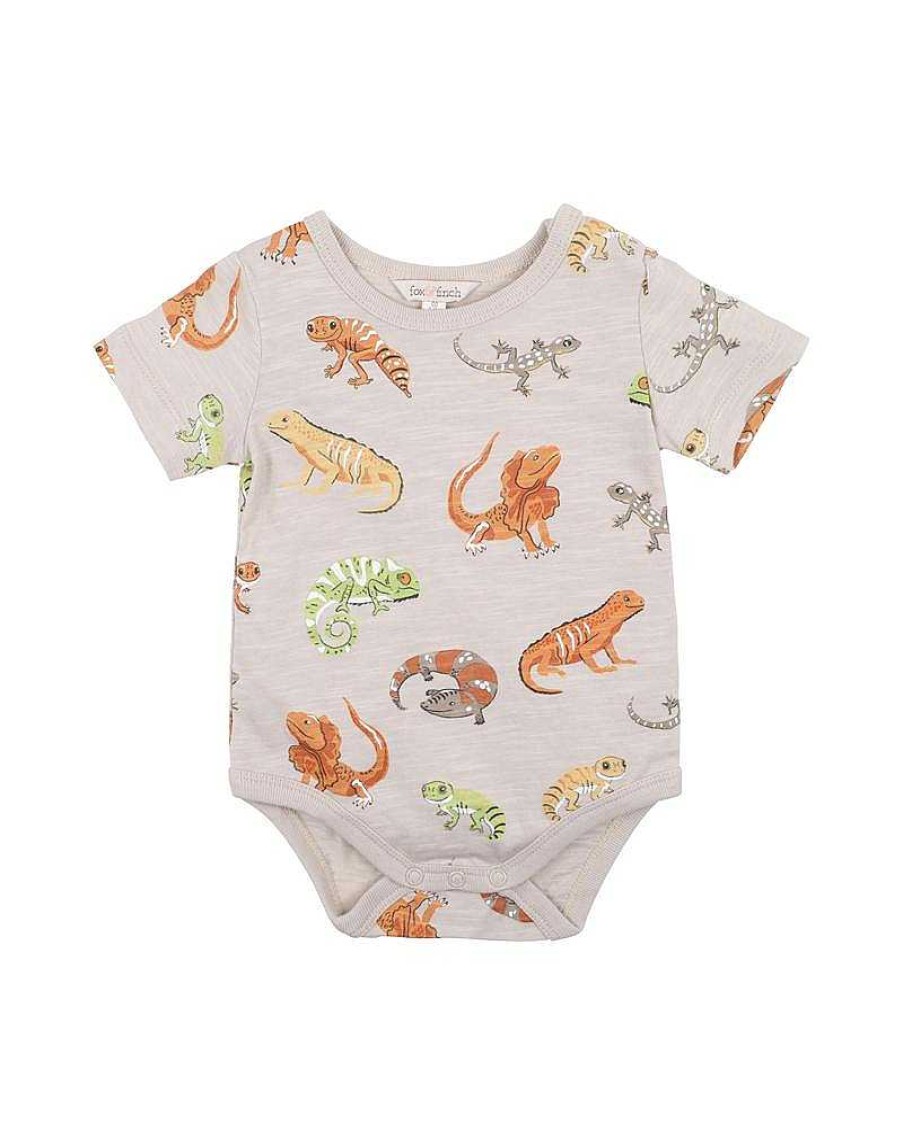 FOX & FINCH Lizard Print Bodysuit