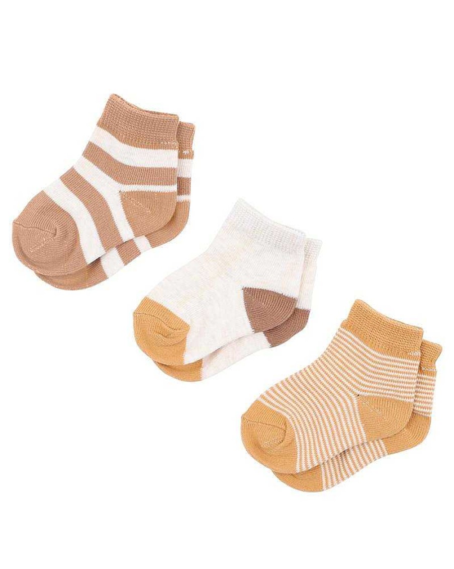 MINIHAHA 3 Pk Socks - Mixed Neutrals