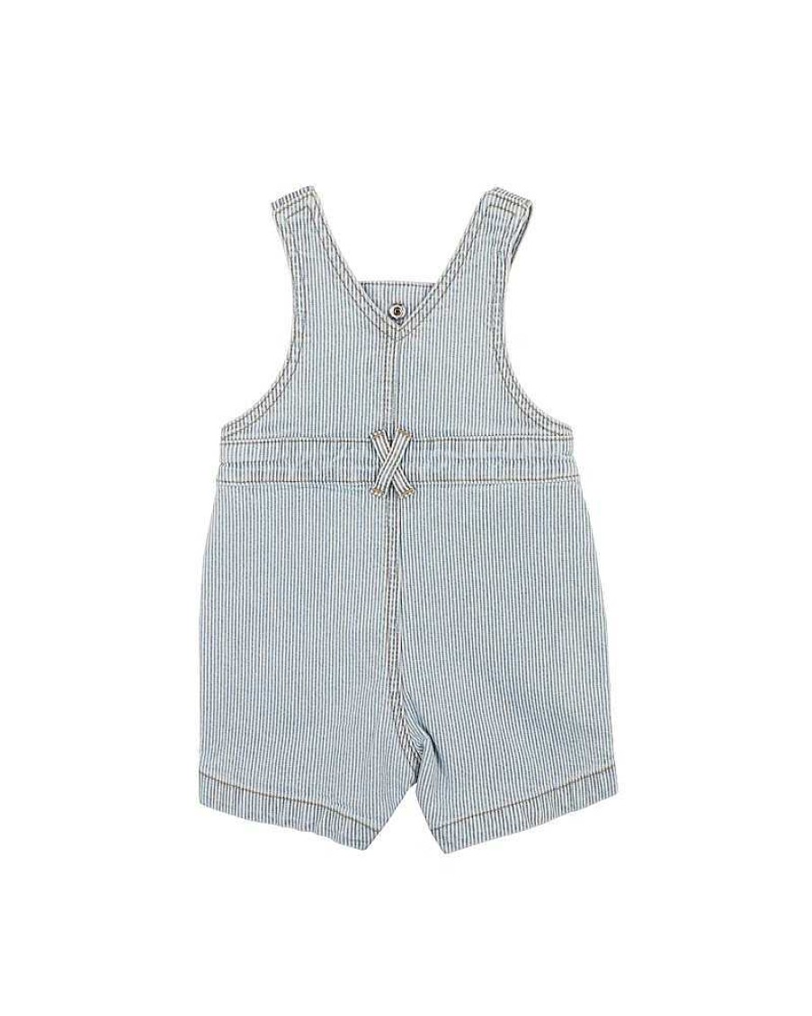 BEBE Indigo Stripe Overall