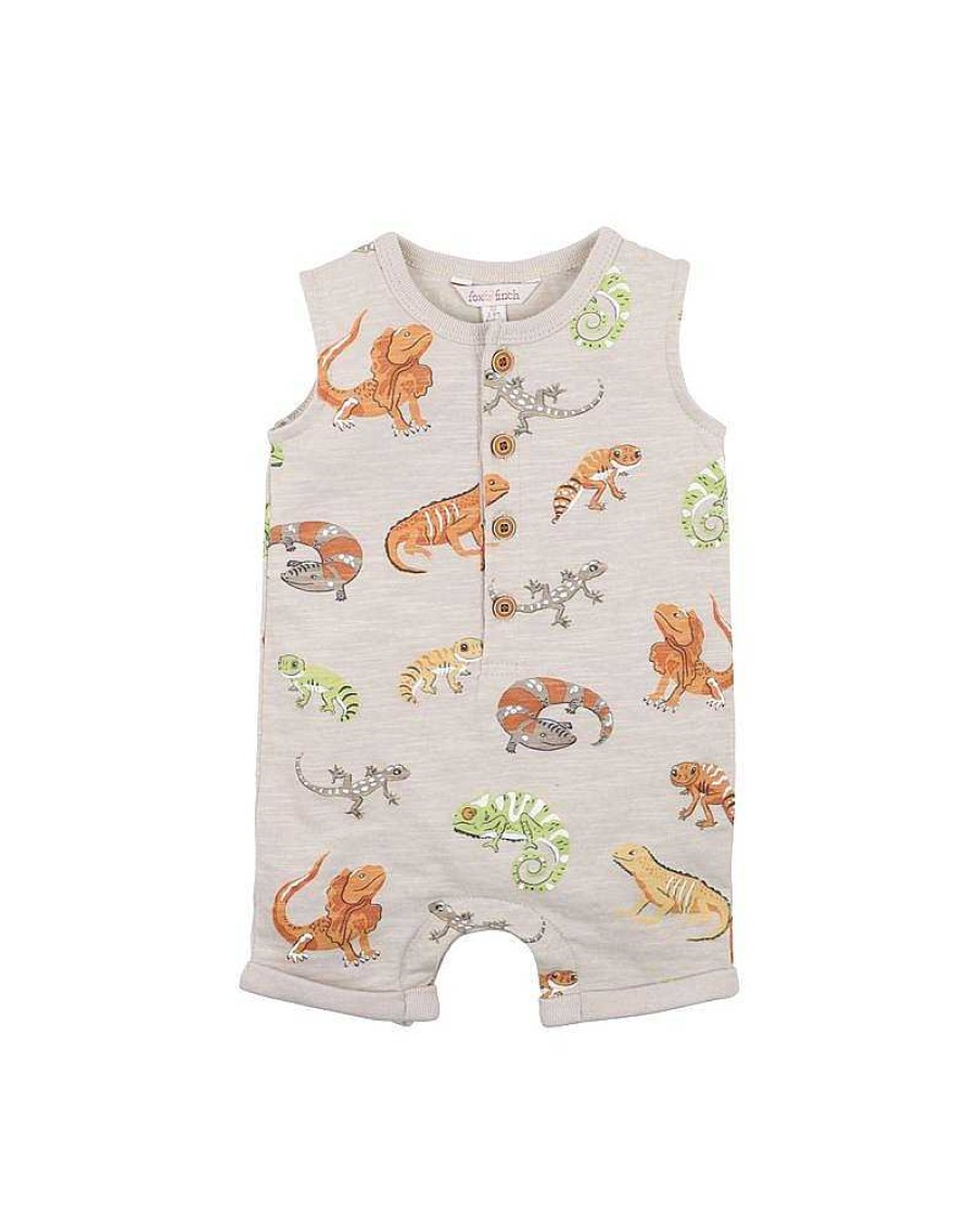 FOX & FINCH Lounging Lizard Ss Romper