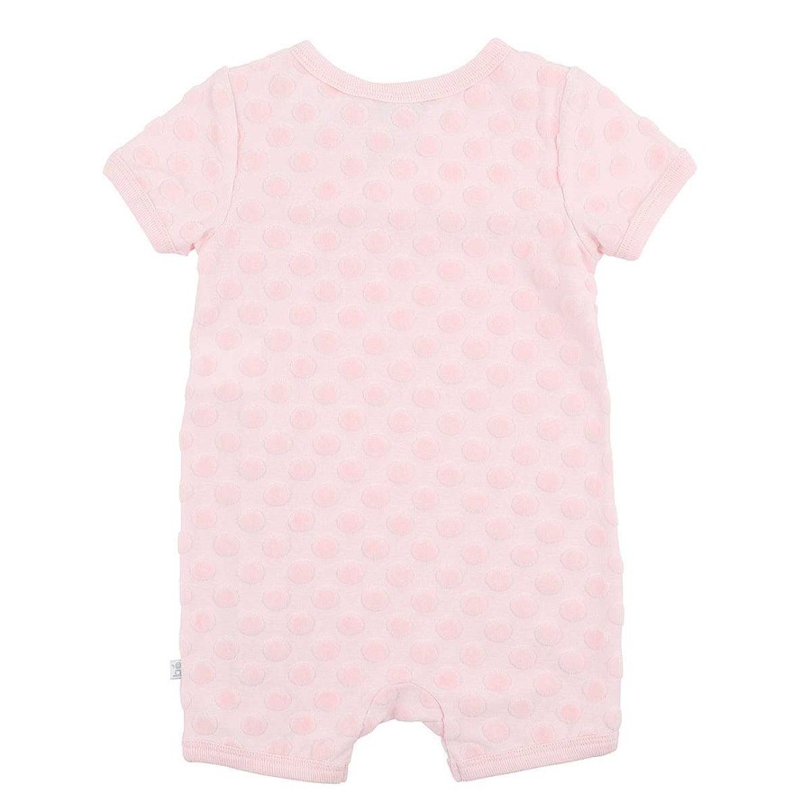 BÉBÉ Pink Spot Layette Short Sleeve Romper