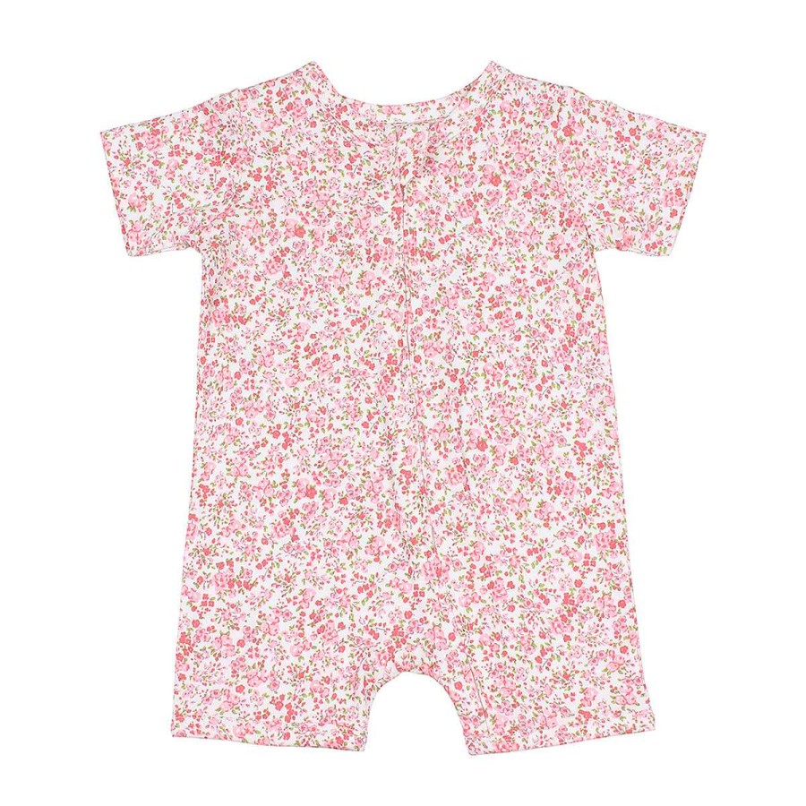 WHITE LABEL Floral Organic Short Sleeve Romper