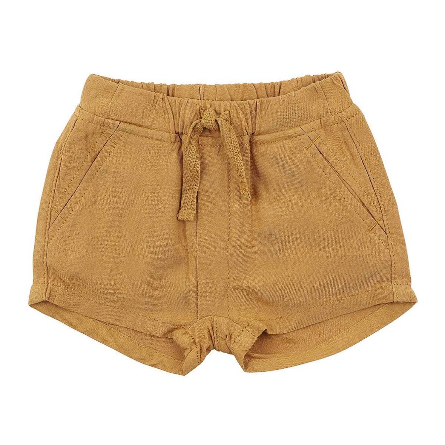 BÉBÉ Mustard Linen Shorts