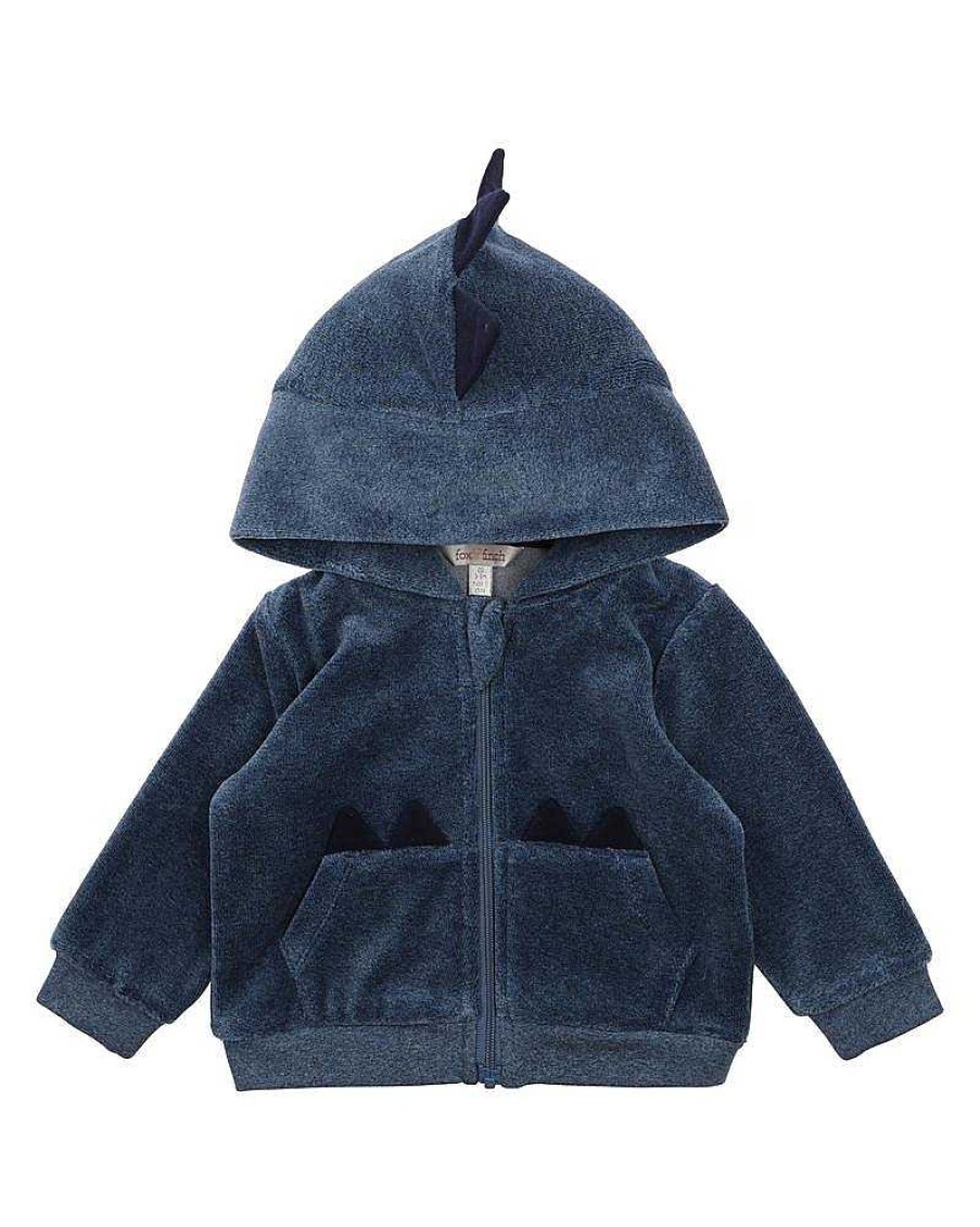 FOX & FINCH Dragon Velour Zip Hoodie 3-5 Yrs