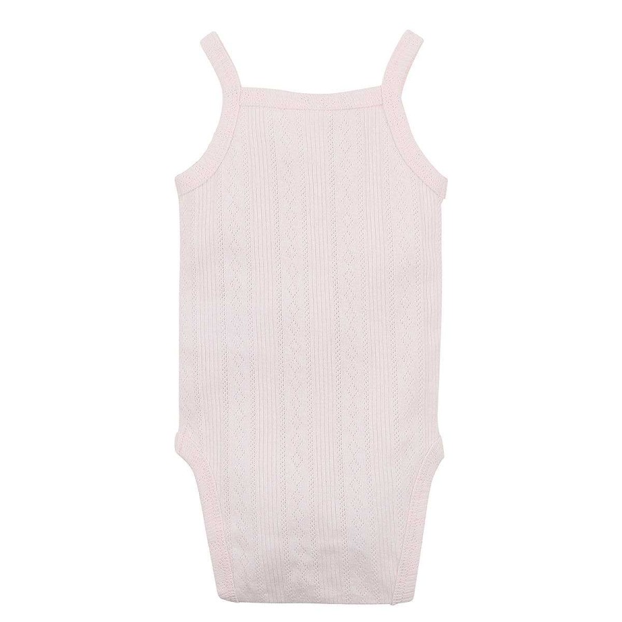 WHITE LABEL Pink Pointelle Bodysuit