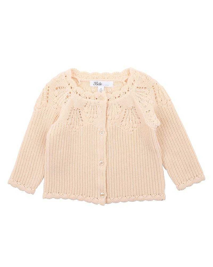 BEBE Double Cream Knitted Cardigan