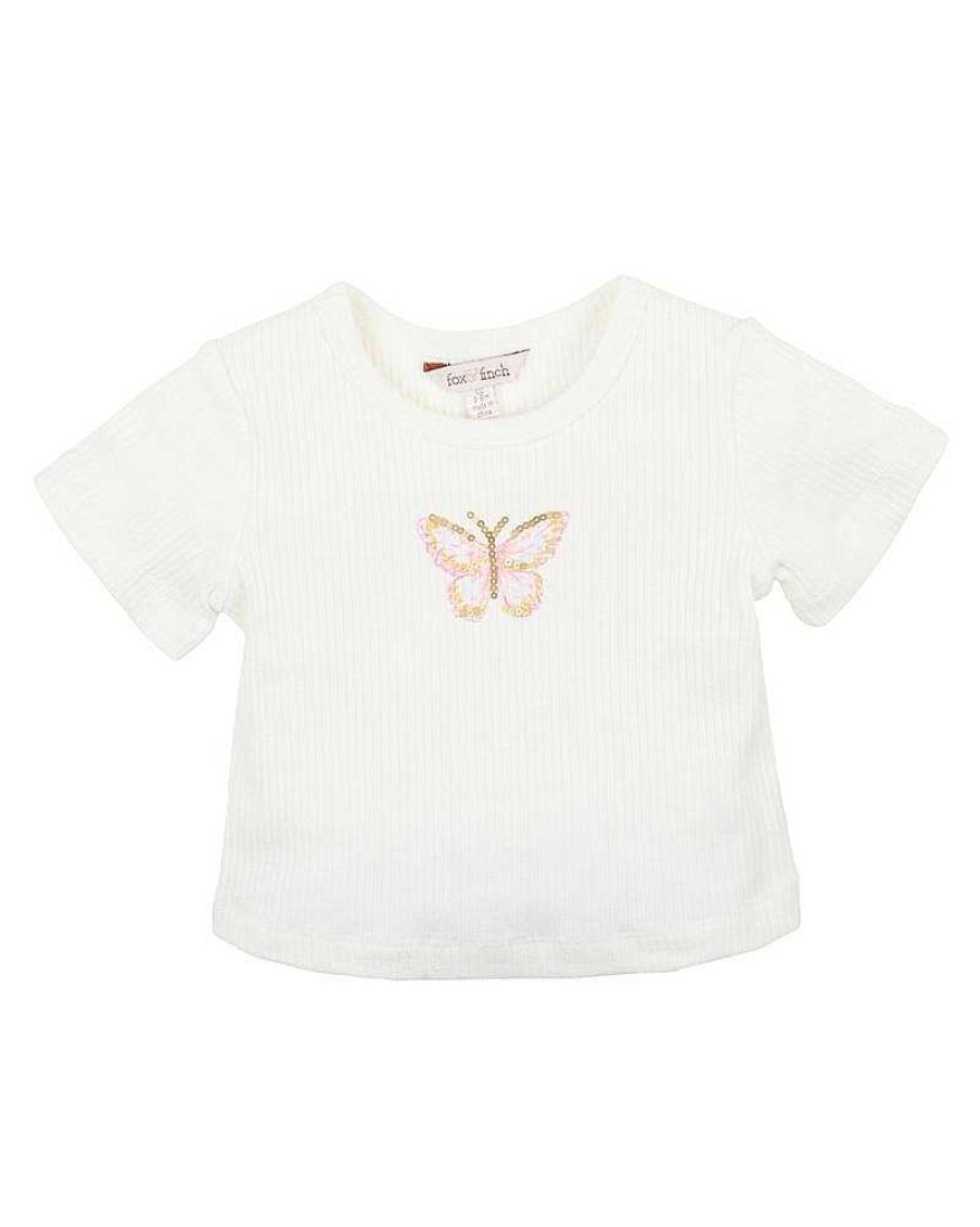 FOX & FINCH Rib Butterfly Tee