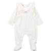 FOX & FINCH Midnight Daisy Velour Onesie