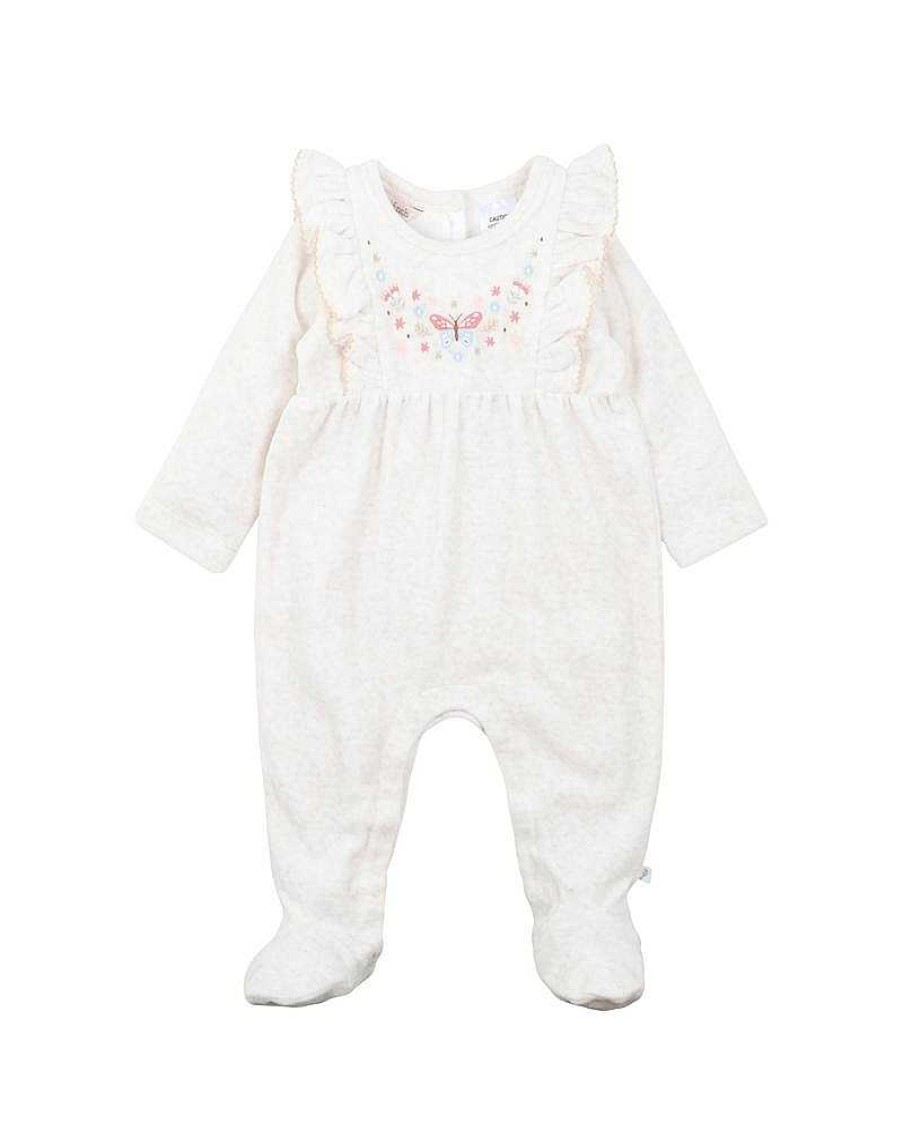 FOX & FINCH Midnight Daisy Velour Onesie