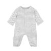 FOX & FINCH Grey Gingham Ls Romper