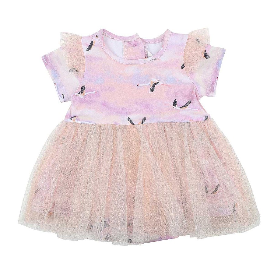 FOX & FINCH Sunrise Flamingo Tutu Dress