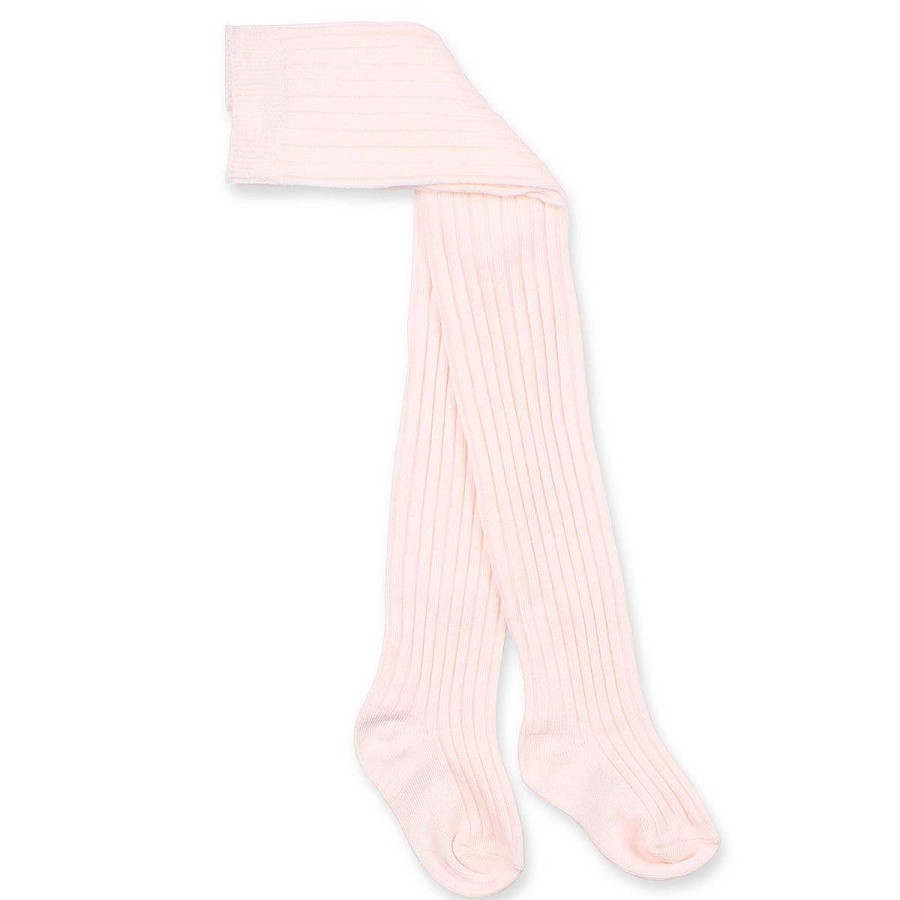 MINIHAHA ACCESSORIES Pale Pink Rib Tights