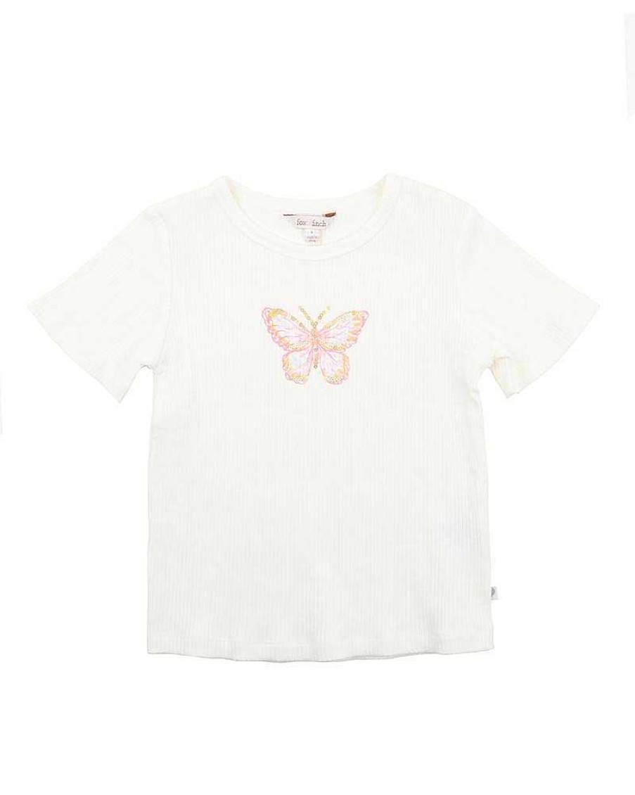 FOX & FINCH Rib Butterfly Tee 3-7Yrs