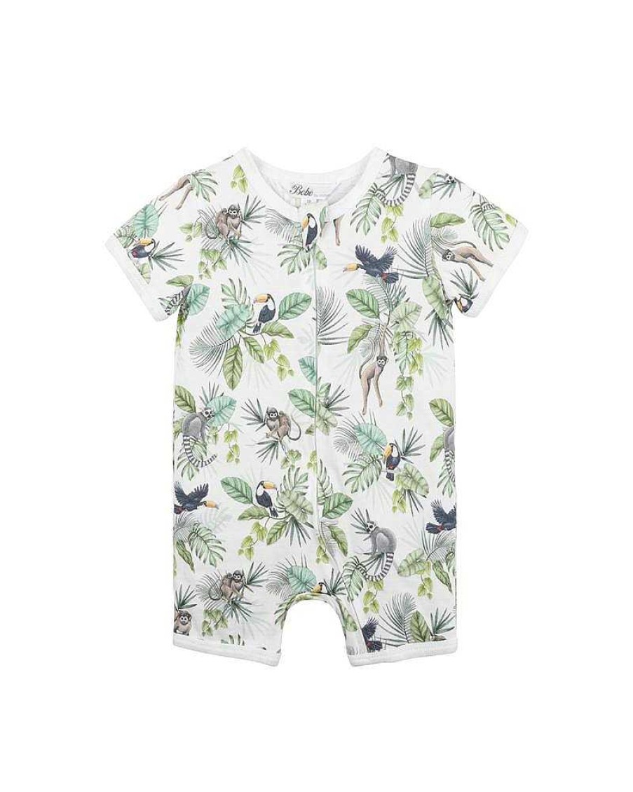 BEBE Milo Ss Zip Romper