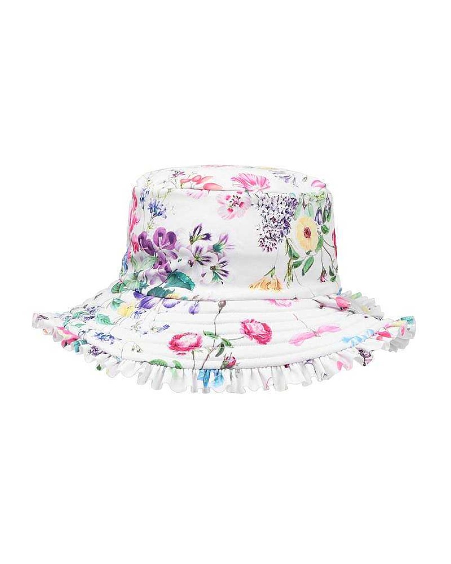 MINIHAHA Allegra White Print Sun Hat