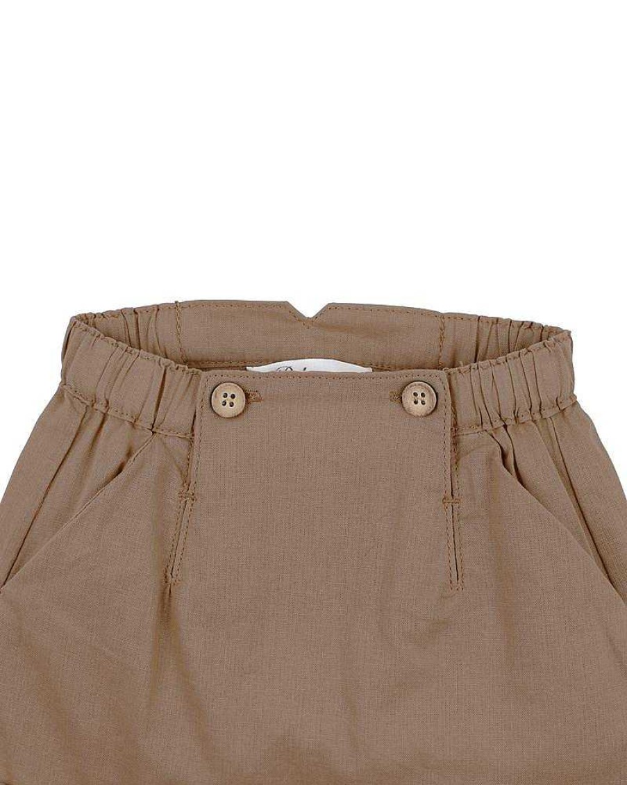 BEBE Mocha Linen Blend Shorts