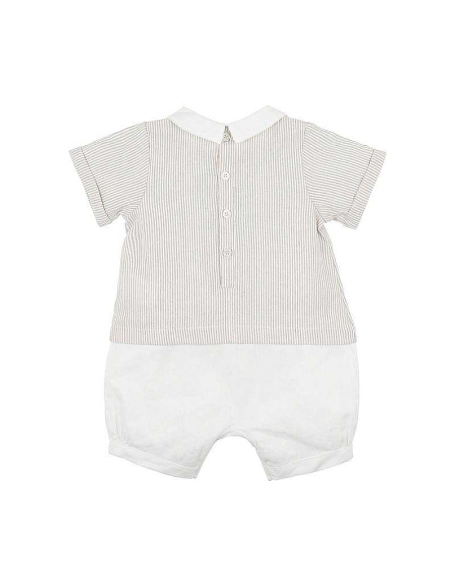 BEBE Jude Pintuck Shirt Romper