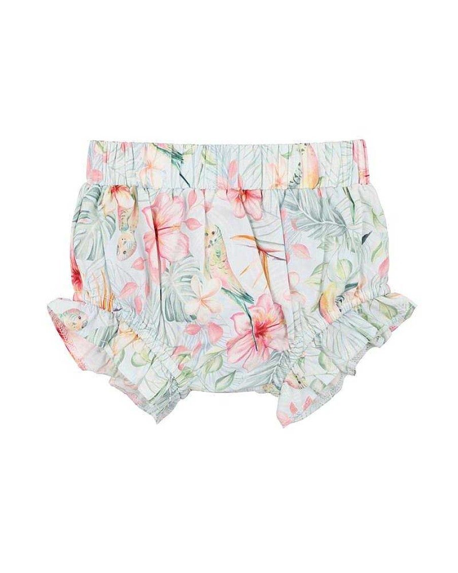 FOX & FINCH Budgie Blue Floral Shorts