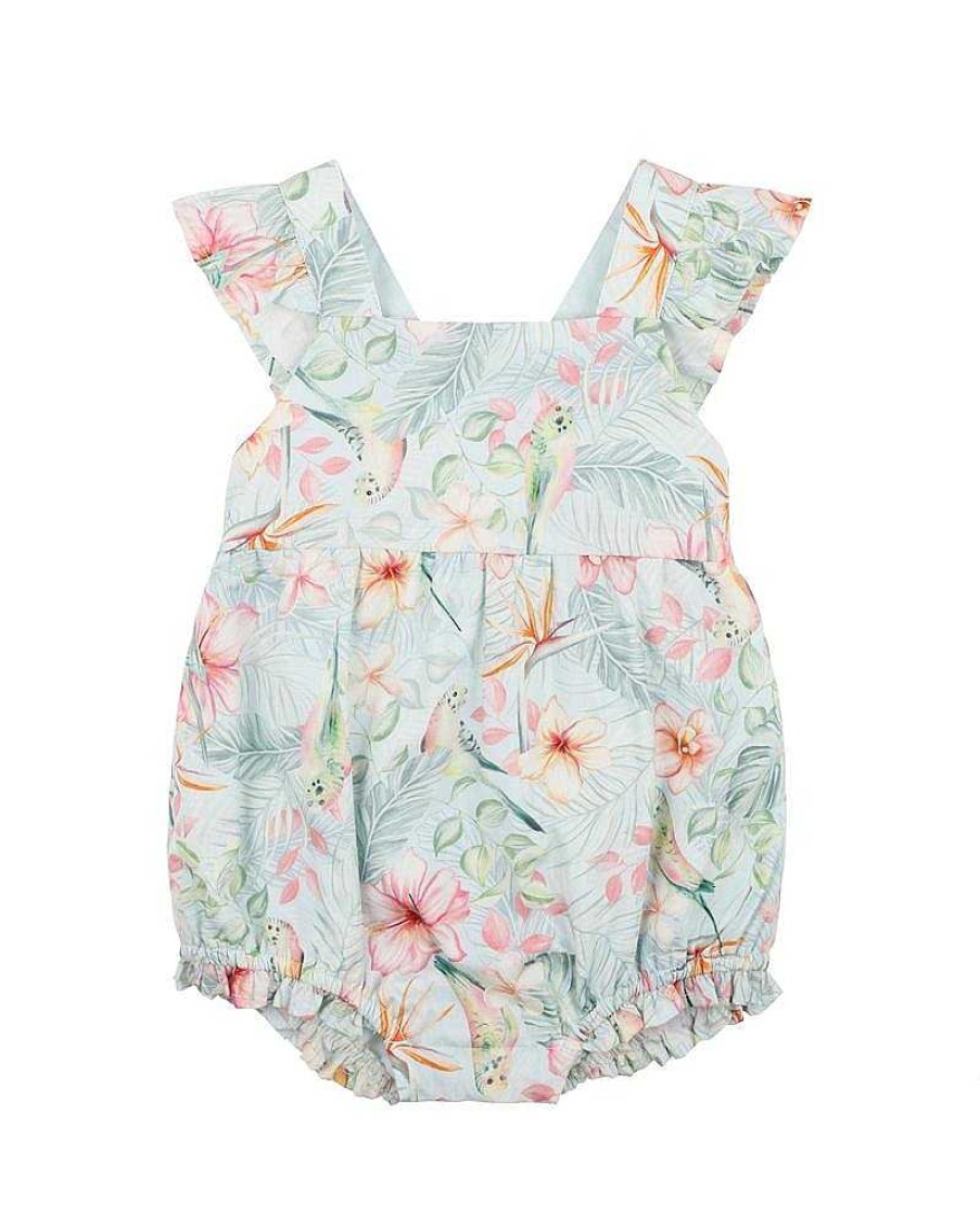 FOX & FINCH Budgie Blue Floral Bodysuit