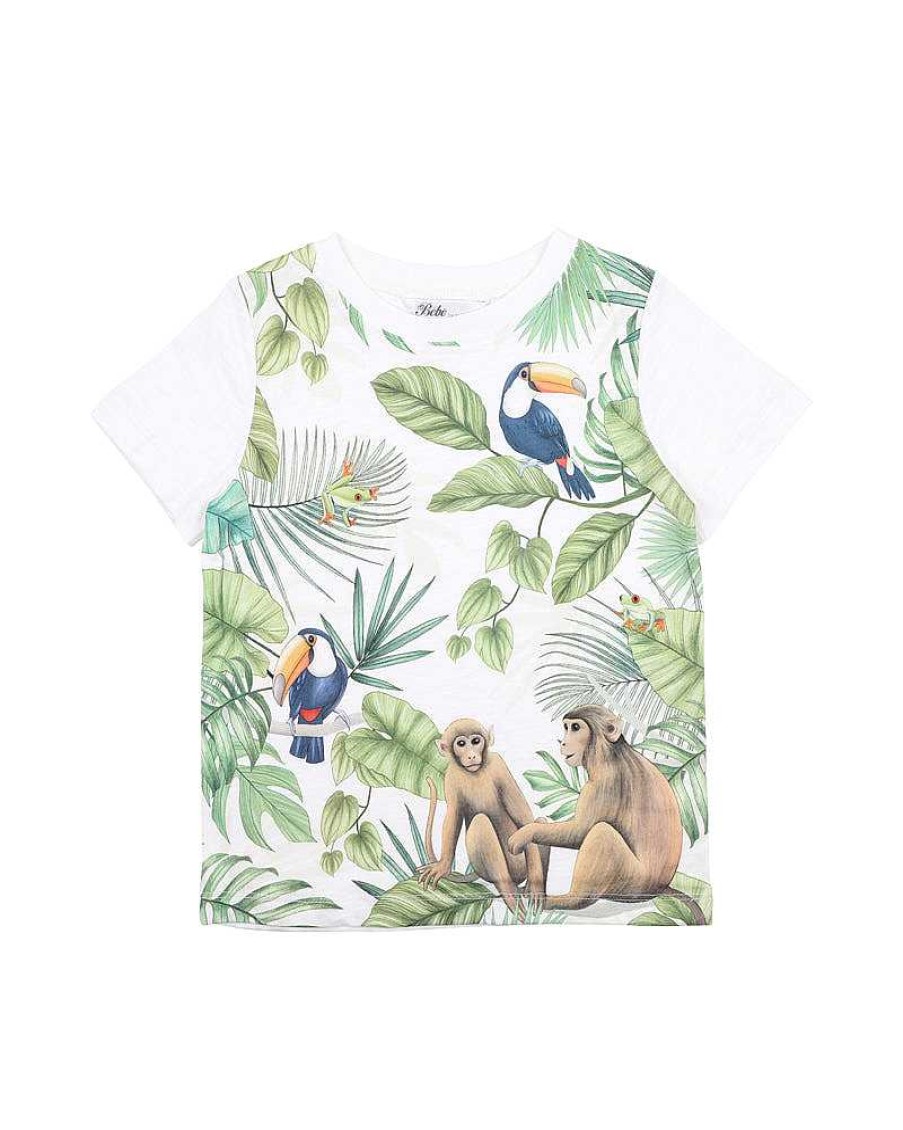 BEBE Milo Tropical Forest Tee