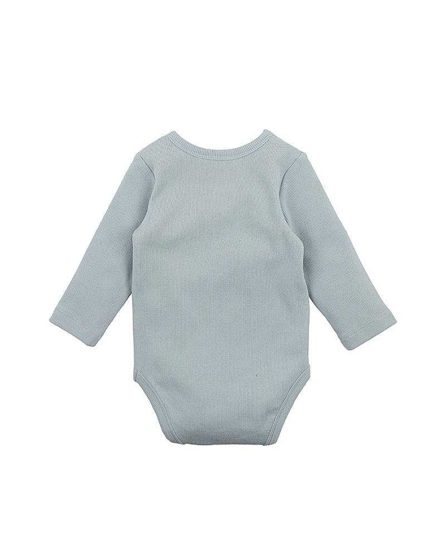 BEBE Sky Blue Rib Bodysuit