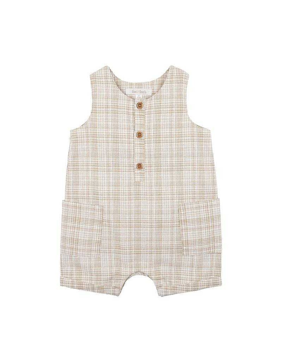 FOX & FINCH Mirage Check Romper