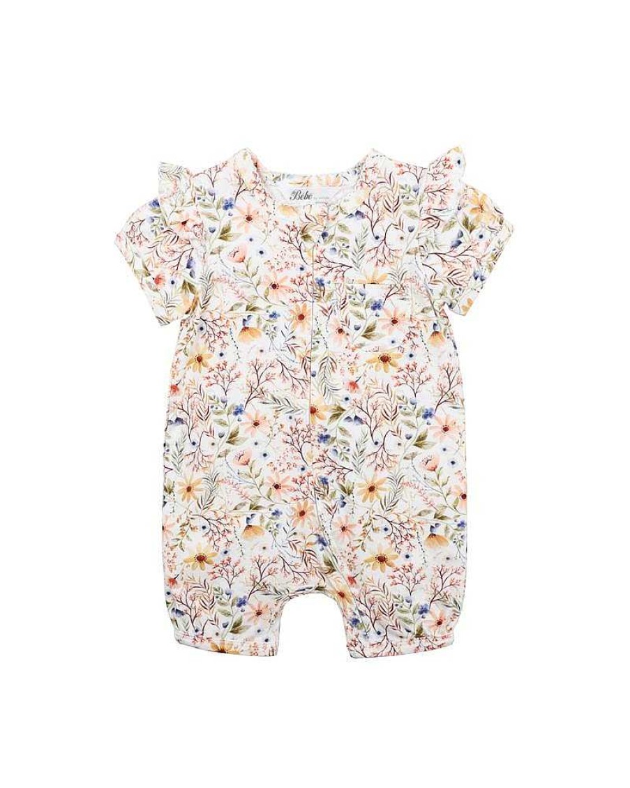 BEBE Hallie Ss Zip Romper