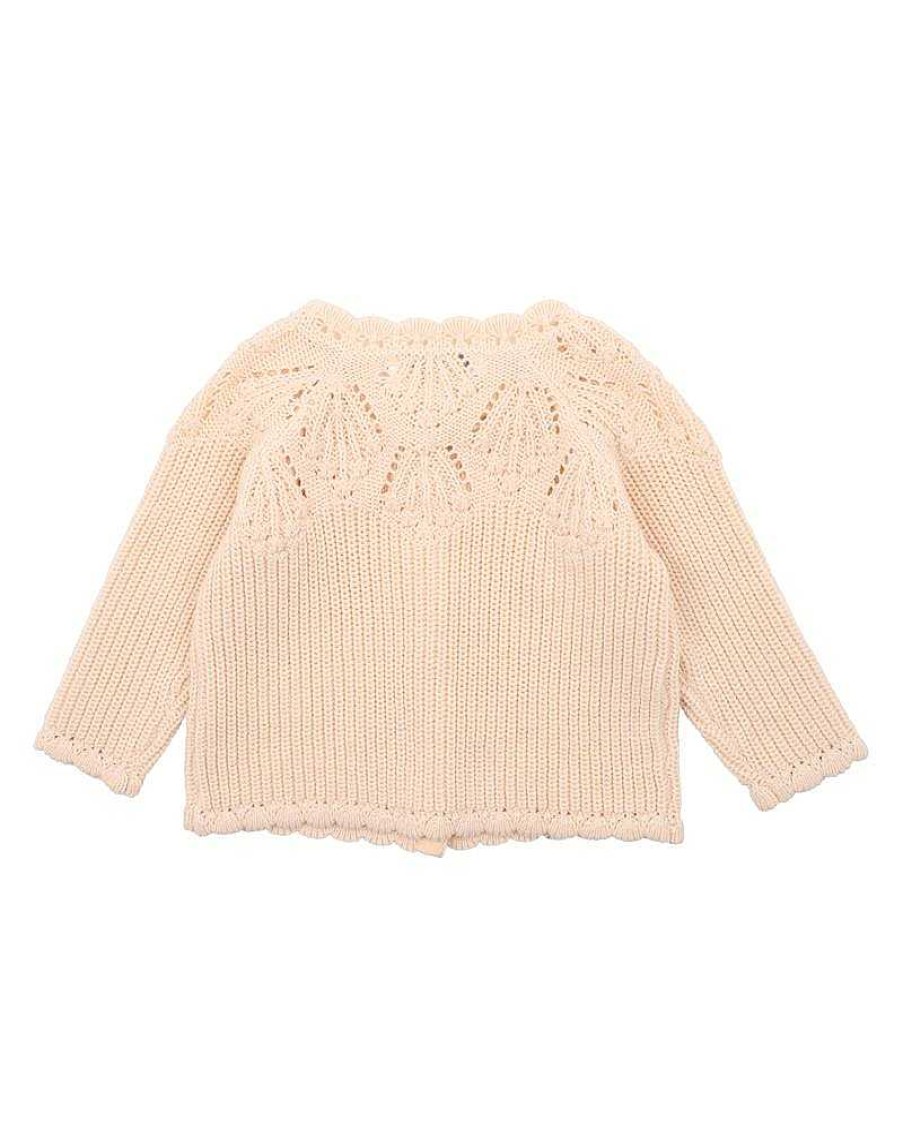 BEBE Double Cream Knitted Cardigan